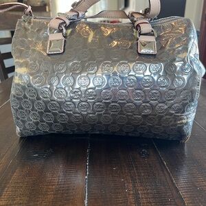 Michael Kors Metallic Silver Satchel